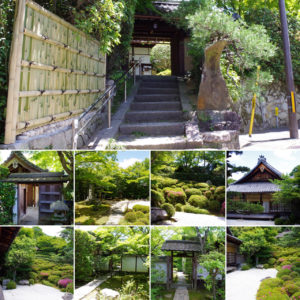 金福寺の入口から庭園
